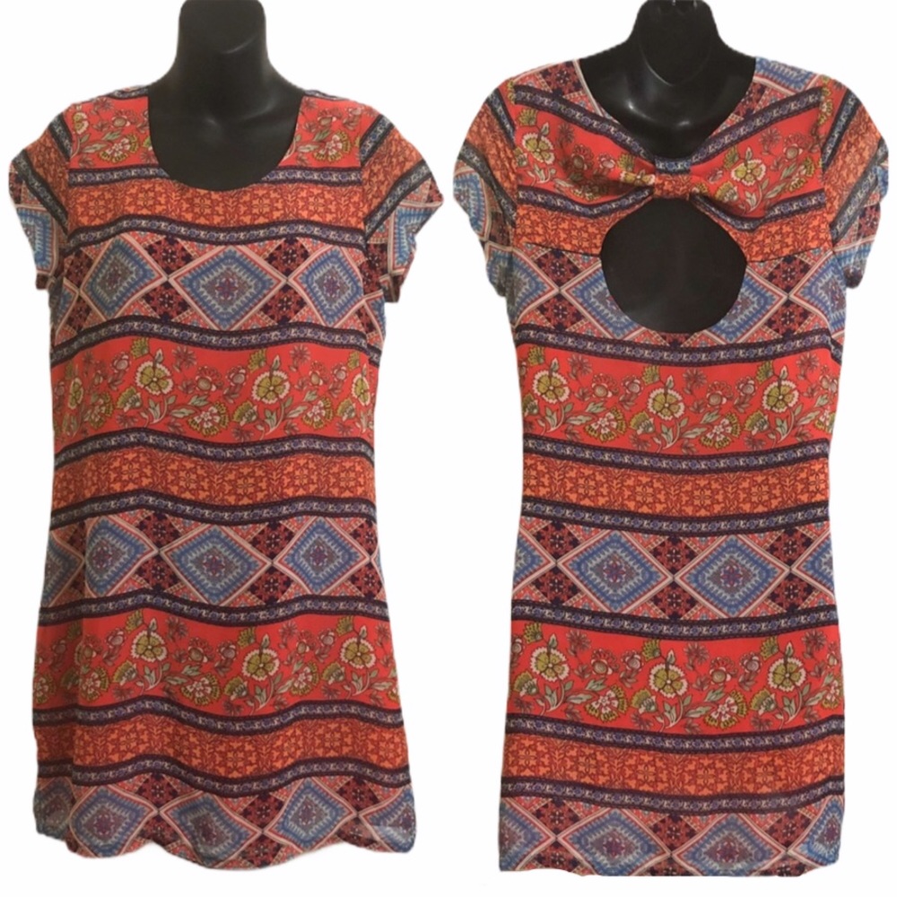 Orange Patterned Dress